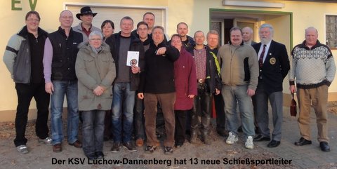 Der KSV Lüchow-Dannenberg hat 13 neue Schießsportleiter